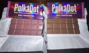 polka dot magic mushroom chocolate
